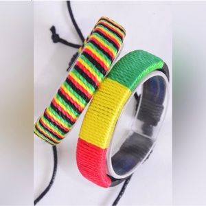 Real Leather Band Rasta Jamaica 🇯🇲 Colors
Bracelets